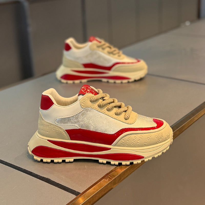 Thick Bottom Wear-resistant Retro Daddy Shoes Male