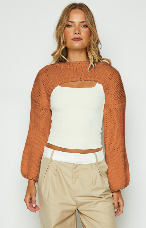 Temperament Long Sleeve Short Casual Sweater