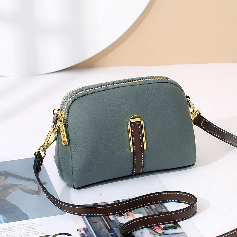 Layer Cowhide Large Capacity Square All-match Shoulder Bag