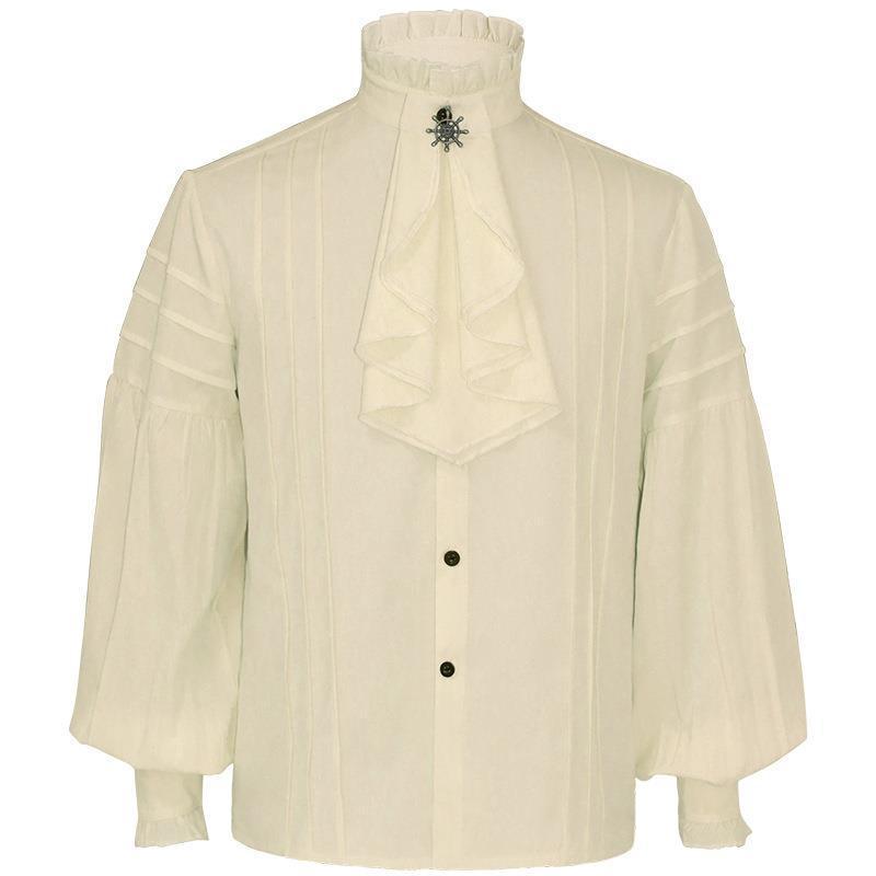 European Medieval Samurai Scarf Lantern Sleeve Shirt