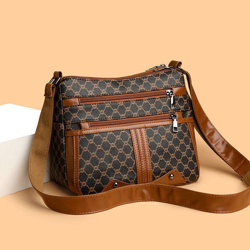 Borsa da donna con motivo a cuciture di grande capacità