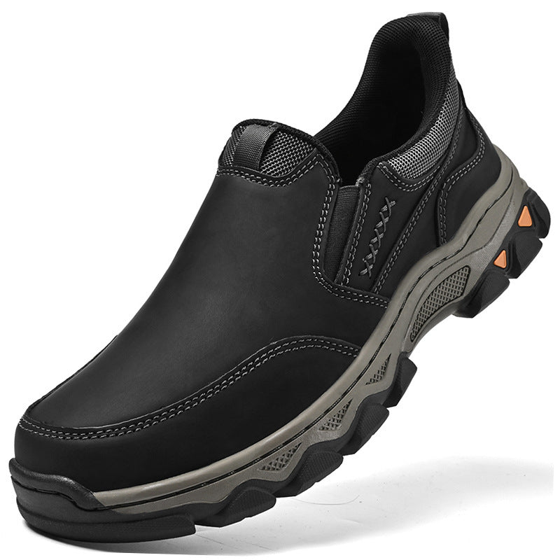 Rubber Wear-resistant Men's Casual Leather Shoes