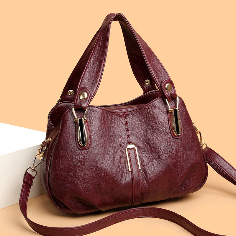 Borsa a mano pratica e casual da donna, per mamme di mezza età, stile retrò