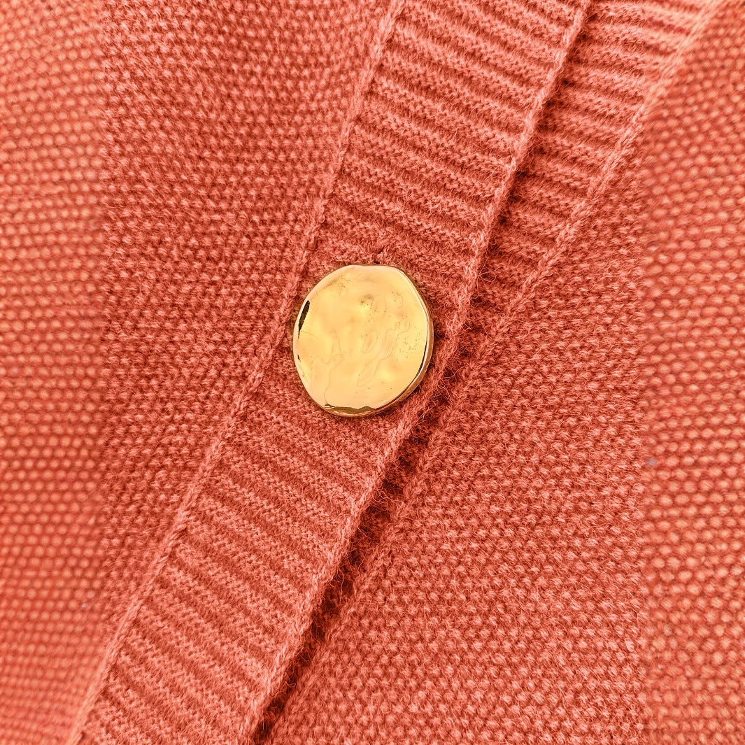 Solid Color Fashion Street Versatile Thick Needle Sweater Cardigan