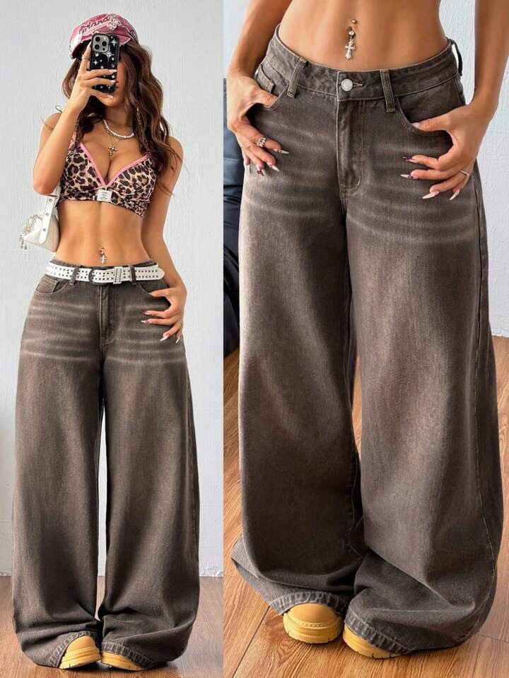 Loose Slimming And Fashionable Straight-leg Trousers Ins