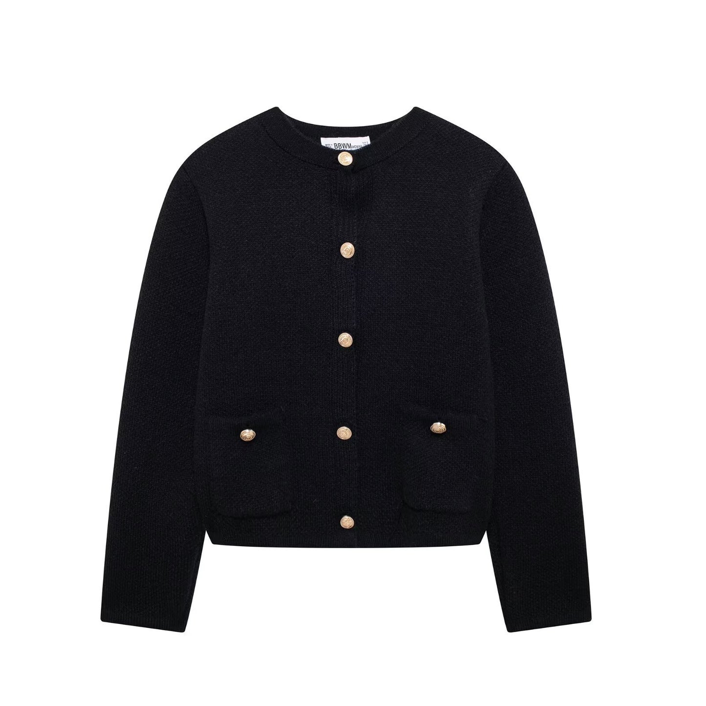 Maglieria da donna girocollo tinta unita pullover ampio per il tempo libero