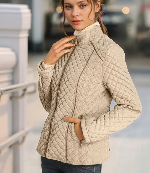 Women's Autumn And Winter Warm Lightweight Jacket With Pockets