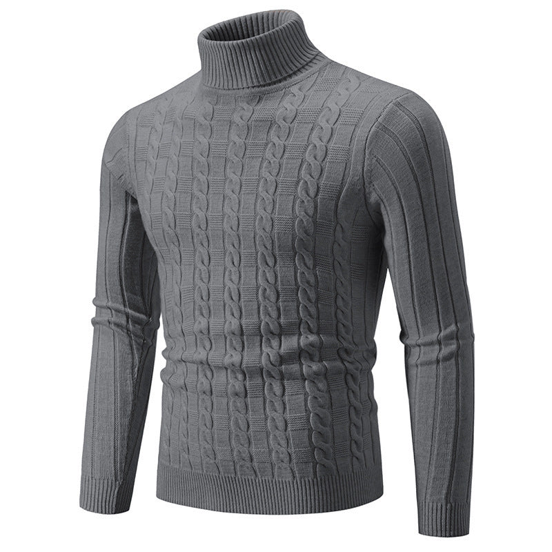 Men's Slim Twist Turtleneck Pullover