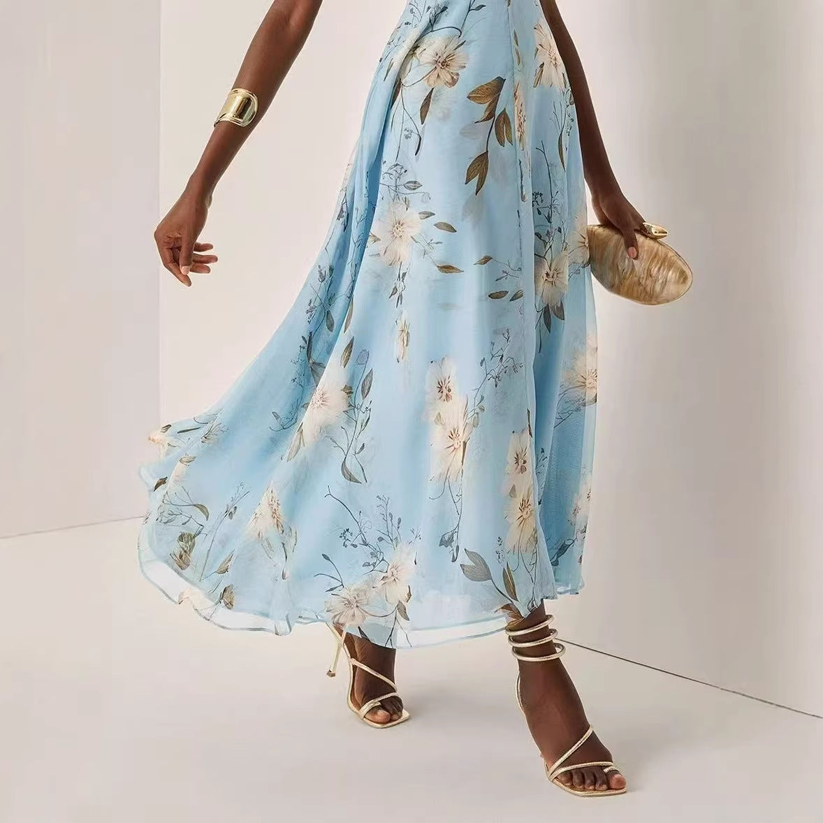 Fashionable Printed Maxi Dress