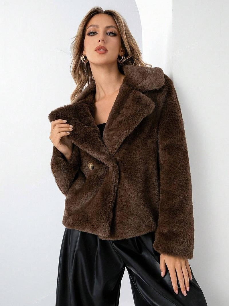 Fashion Loose Short Fox Fur Women's Coat