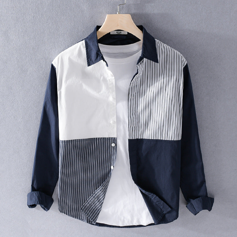 Fashion Youth Stripes Polo Collar Top