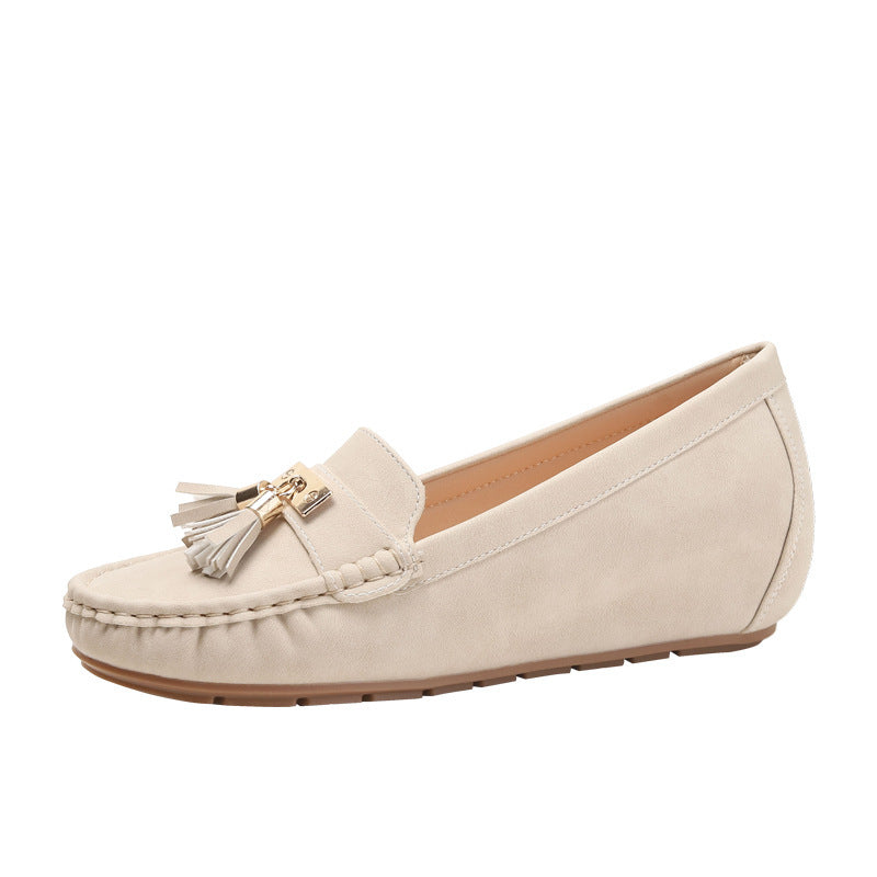 Flat Heel Height Increasing Insole Nude Casual Work Shoes