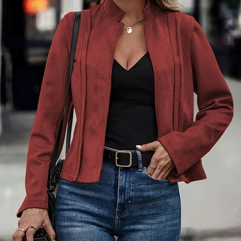 Winter Solid Color All-matching Cardigan Jacket Women