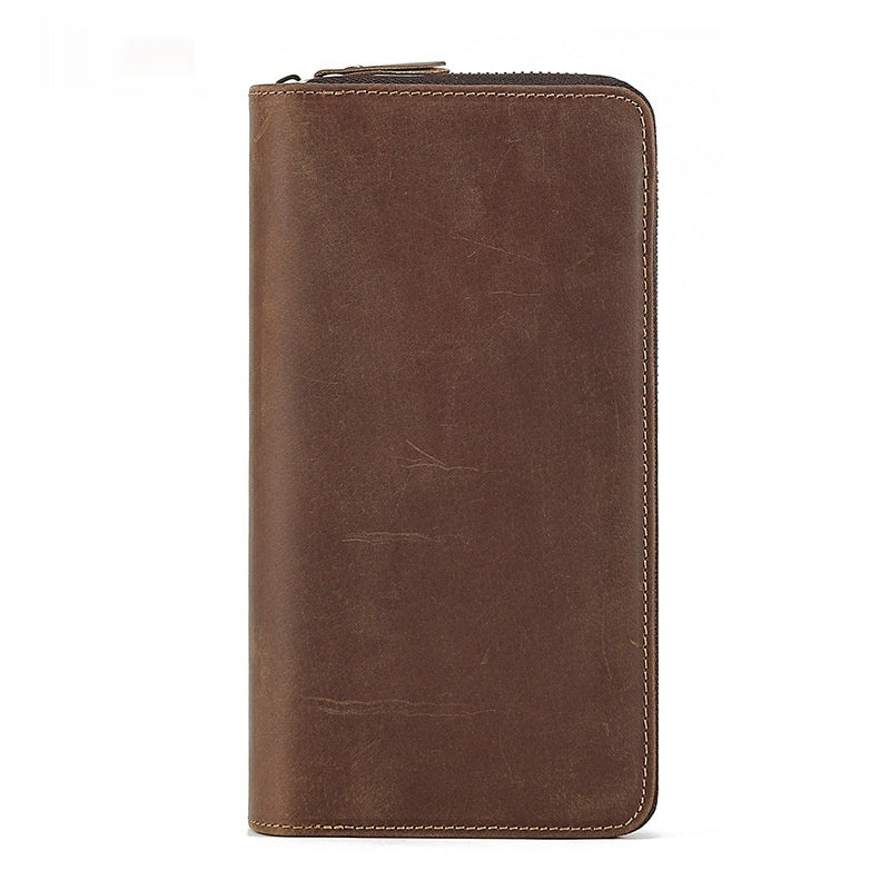New Long Genuine Leather Wallet Men's