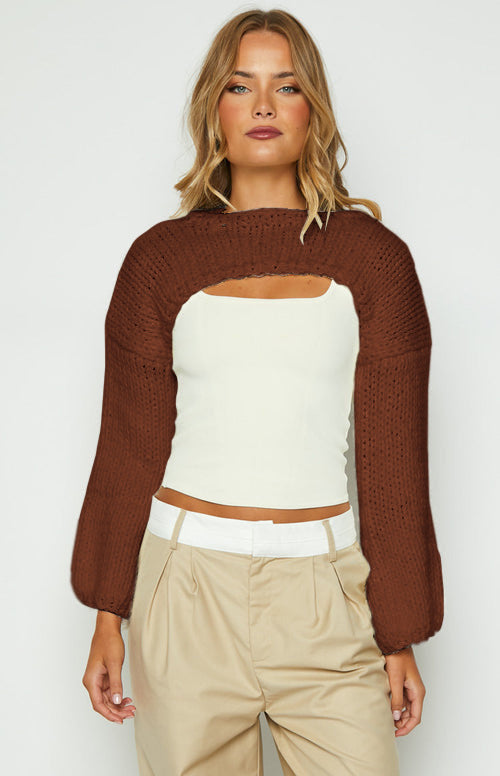 Temperament Long Sleeve Short Casual Sweater