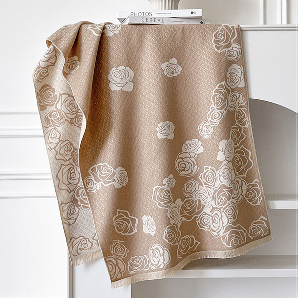 Sciarpa calda e spessa di alta qualità, abbinabile, scialle con aria condizionata, simile al cashmere