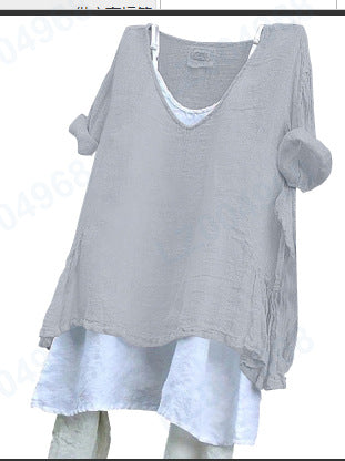 Loose-fitting Casual 3D-printed Long-sleeve Pullover