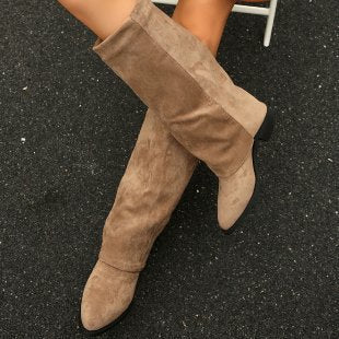 Stivali da cowboy con tacco spesso, stivali Knight Frye taglia forte