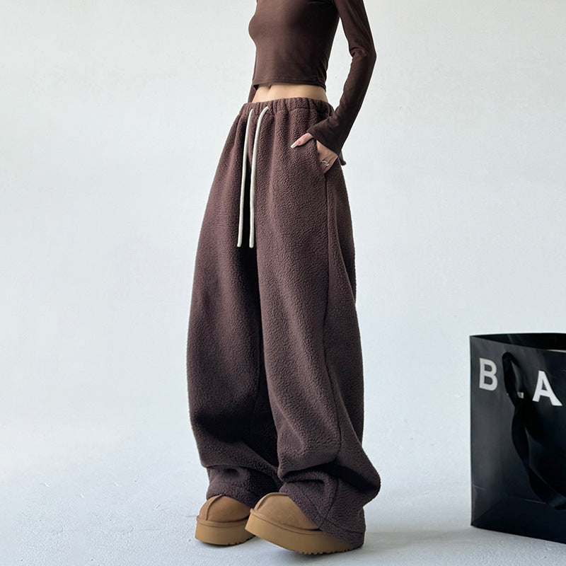 Cashmere Warm Wide-leg Pants For Women Winter