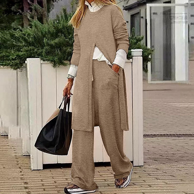 Autumn And Winter Leisure Two-piece Set For Women