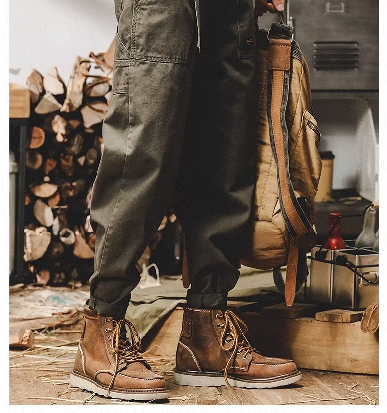 American Retro Lumberjack Ankle Banded Pants