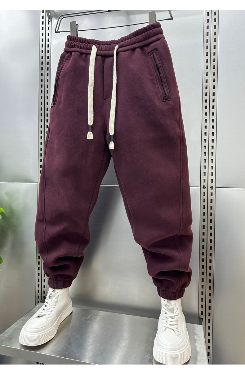 Summer Men's Pocket Zipper Ankle-tied Track Sweatpants