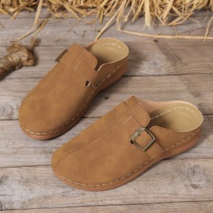 Lightweight Outdoor Casual Wedge Closed Toe Slippers For Women