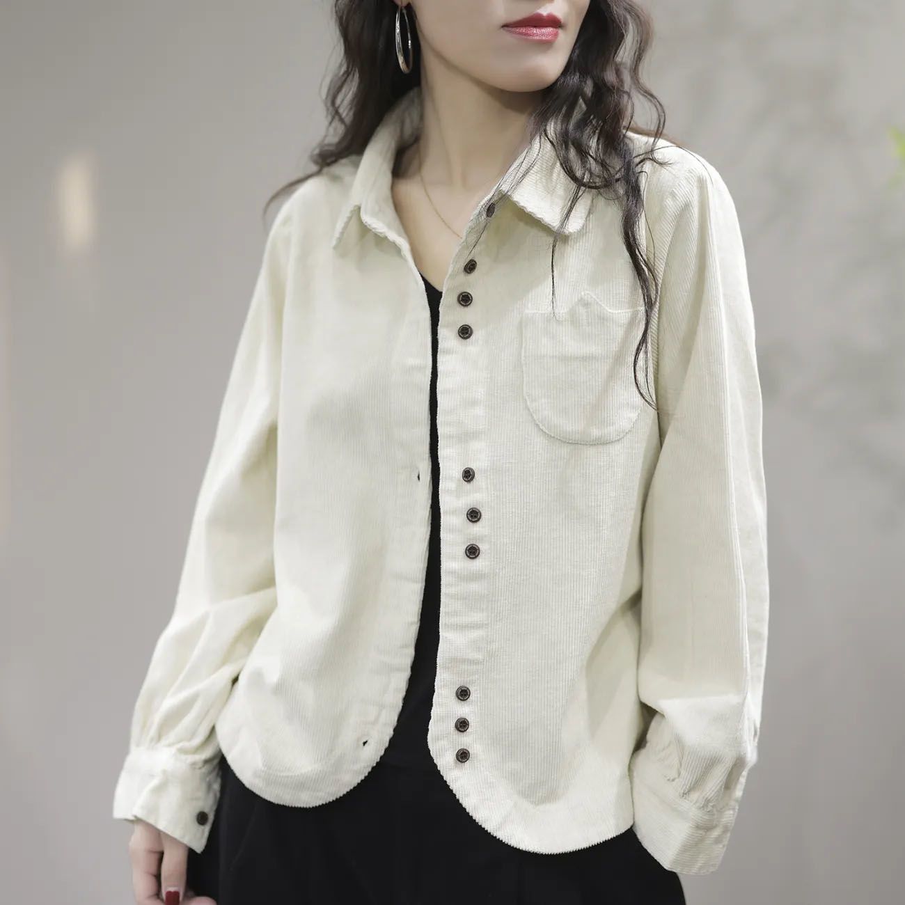 Long Sleeve Loose Leisure Slimming Coat Top