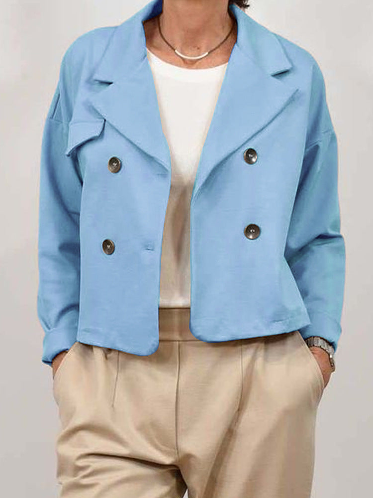 Jacket Women's Casual Temperament Women's Clothing High-end Sense Short Double-breasted Small Suit