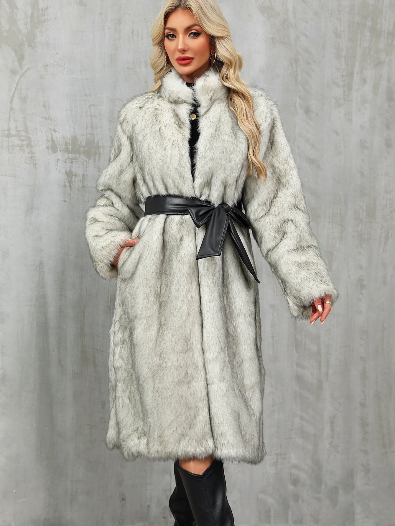 Overknee Thickened Temperament Slim Women Coat