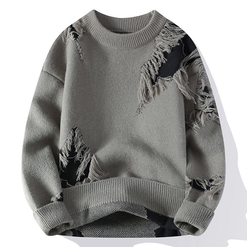 Fashion Casual Round Neck Loose Men's Sweater