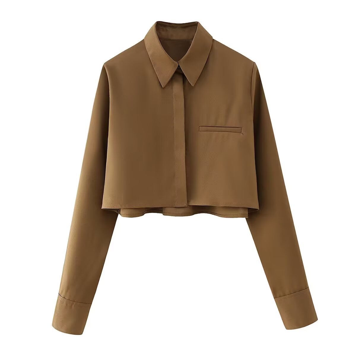 European And American Style French Three-color Short Shirt