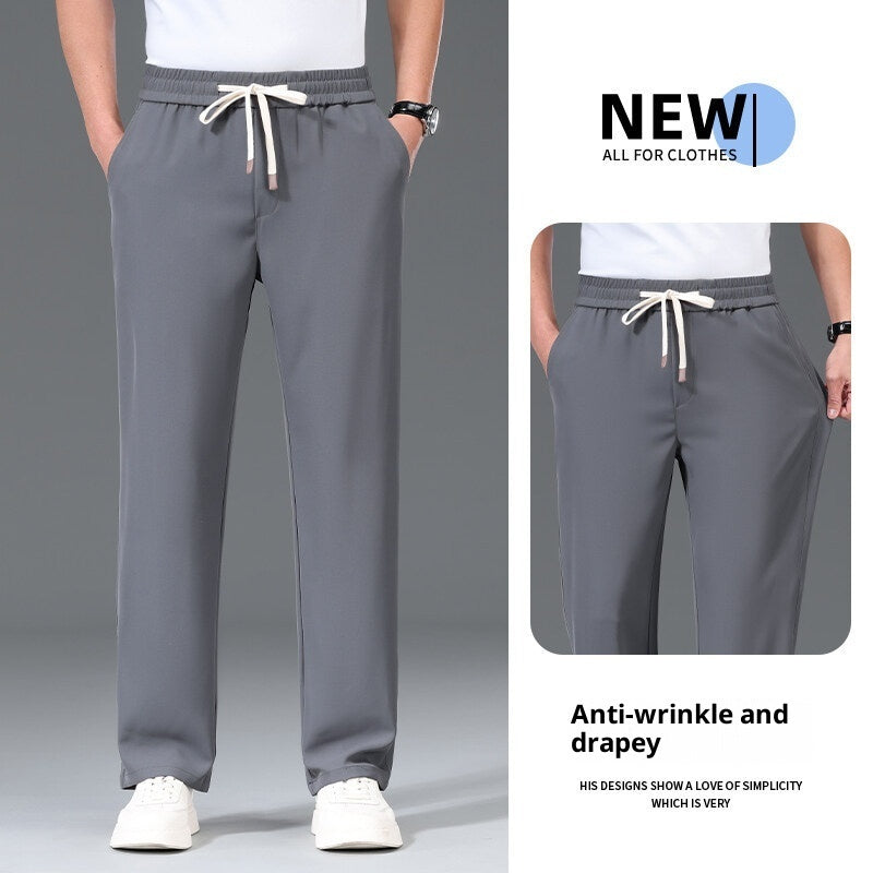 Cool Light Wide-leg Elastic Pants Made Of Trousers