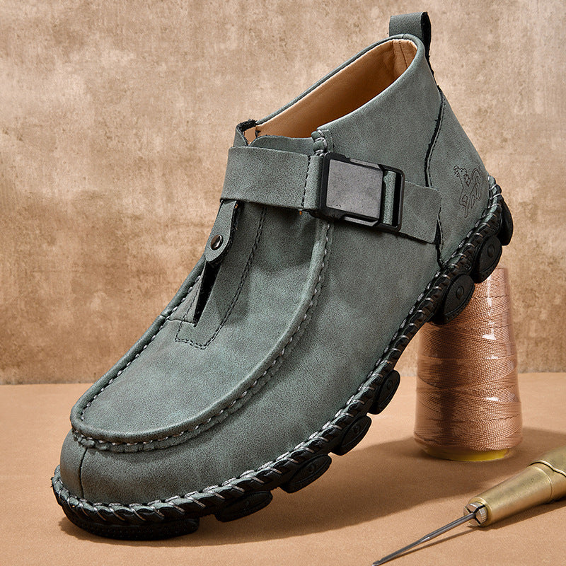 Handmade Stitching Casual Flat Bottom Slip On Lazy Shoes