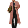 Solid Color Mid-length Sweater Coat For Women
