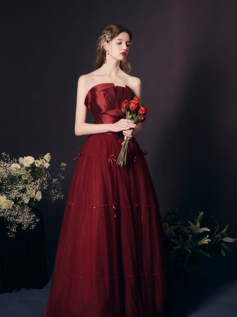 Vestito lungo rosso tubino da donna resistente