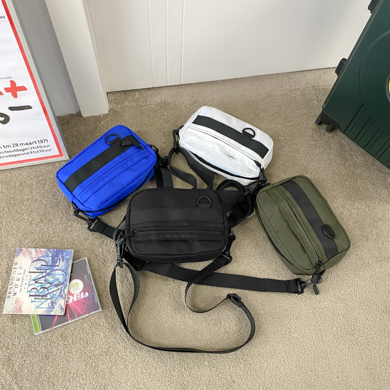 Men Fashion Brands Personality Street Polyester Messenger Bag