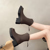 Platform Martin Boots Female Square Toe Booties
