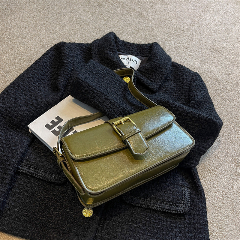 Niche Messenger Retro Easy Matching Shoulder Small Square Bag