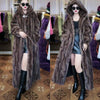 Loose Plus Size Long Leopard Print Fur Coat