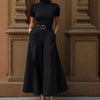 Cities Solid Color Wide-leg Pants No Belt