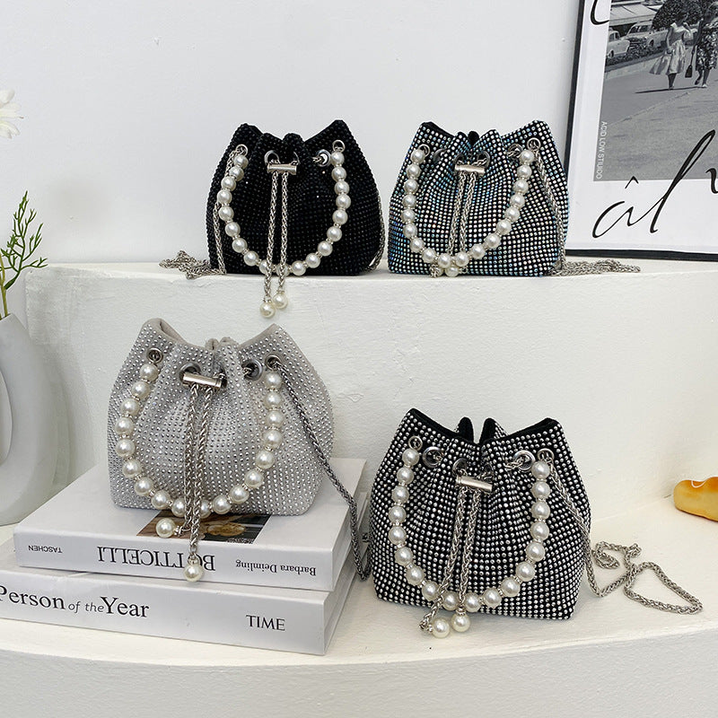 Fashion Light Diamond Shoulder Bag Western Style Chain Crossbody