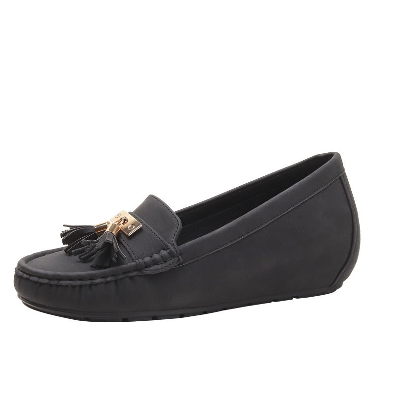 Flat Heel Height Increasing Insole Nude Casual Work Shoes