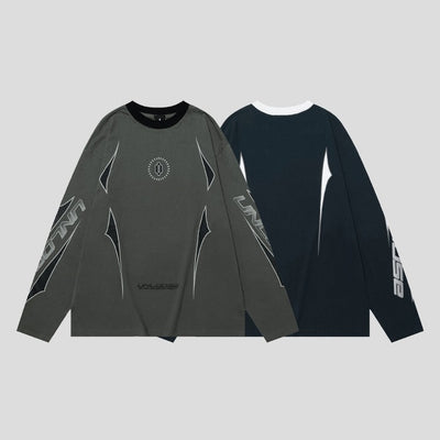 Round Neck Drop Shoulder Version Long Sleeves