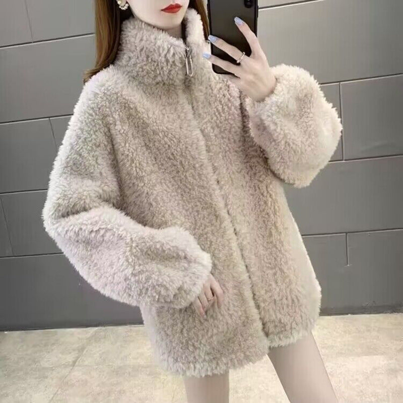 Berber Fleece Coat Women's Thickened Short One