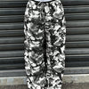 Camouflage Fashionable Slim High Waist Straight Trousers