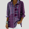 Camicia da donna a maniche lunghe, su misura, con colori a contrasto