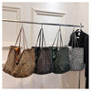 Leopard Print European And American Retro Casual Textured One-shoulder Bag