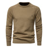 Autumn And Winter New Cotton Men's Sweater Pullover Solid Color Raglan Sleeve Sweater