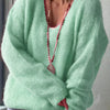 Pullover Solid Color Idle Style Loose Sweater Top